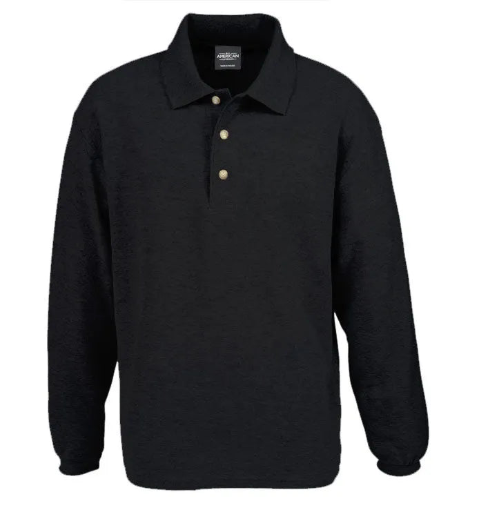 Long Sleeve Cotton Stretch Pique Polo