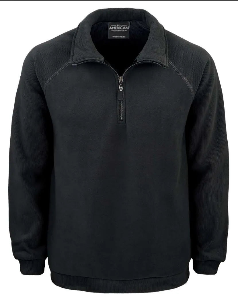 Men's 1/4 Zip Fleece Corduroy Pullover