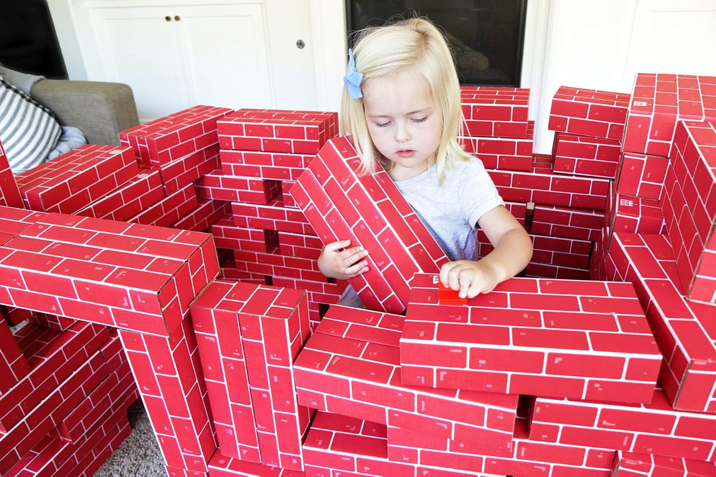 Cardboard Building Blocks (12X6X3) Made in USA (Brick, 40 Pack)