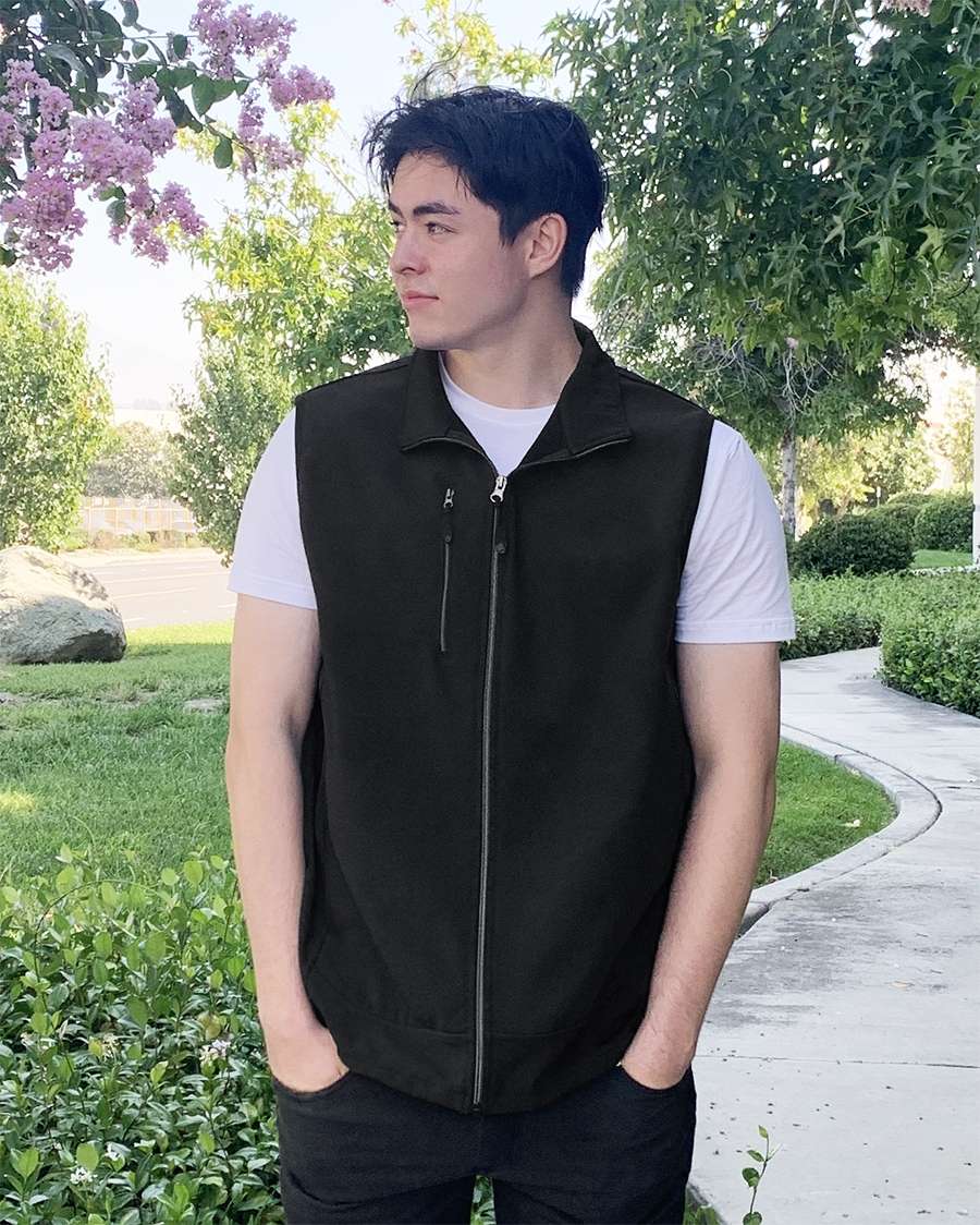 Men's 3 Layers Soft Shell Full Zip Vest