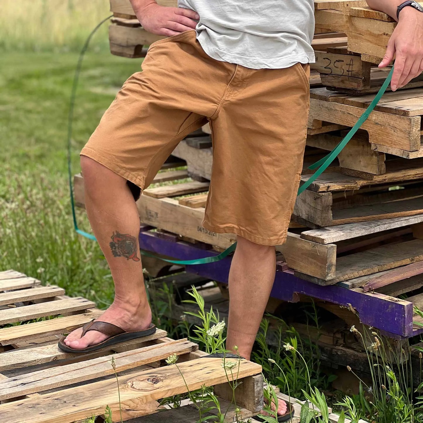 Duck Canvas Carpenter Short - Brown