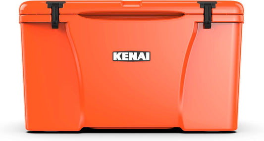65 Cooler | 65 Qt Ice Chest Durable Rotomolded Insulated | Made in USA | Warranty for Life | for Beach Boat Camping Fishing Hunting | K65
