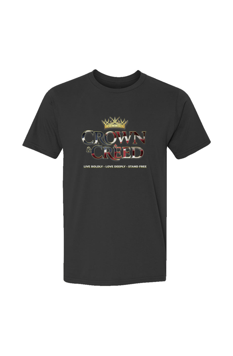 Crown and Creed Psalm 33:12 T-shirt - Black, Navy,