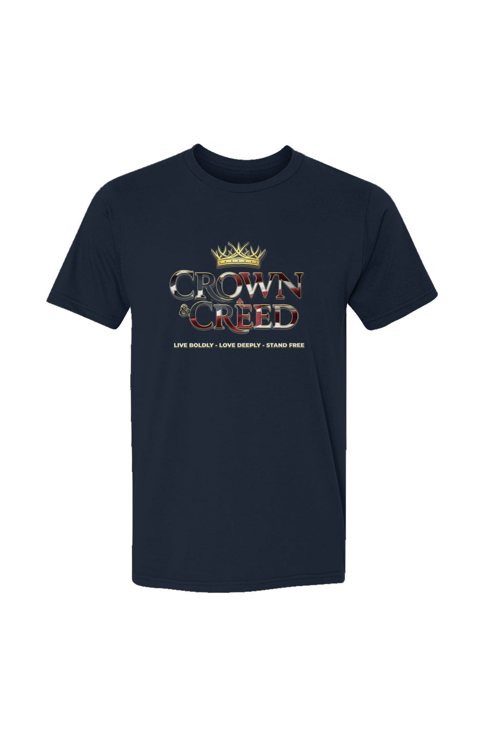 Crown and Creed Psalm 33:12 T-shirt - Black, Navy,