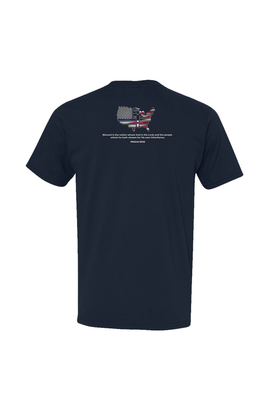 Crown and Creed Psalm 33:12 T-shirt - Black, Navy,