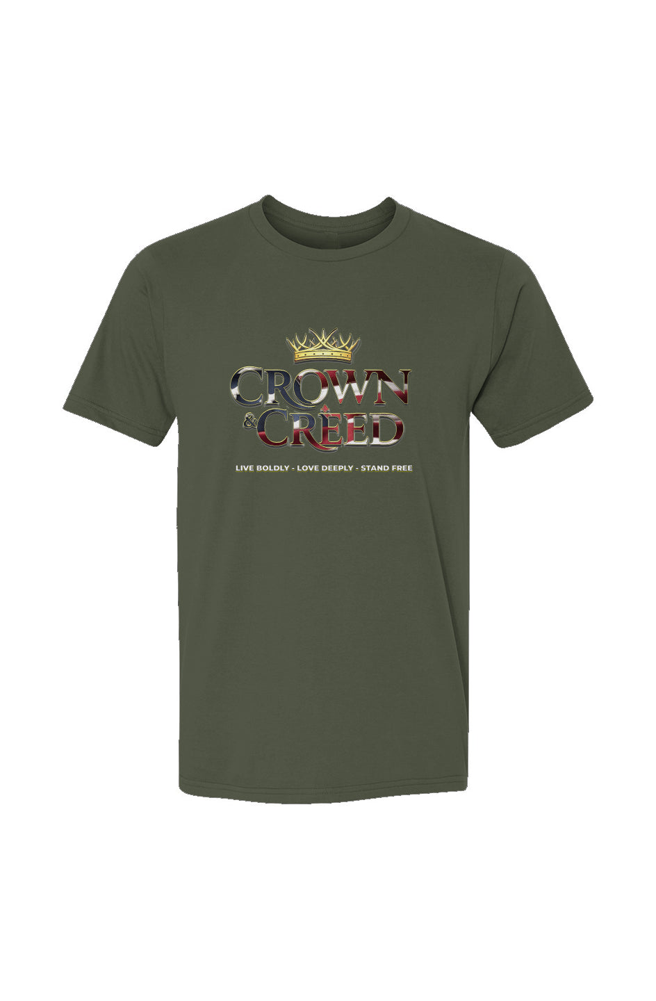 Crown and Creed Psalm 33:12 T-shirt - Black, Navy,