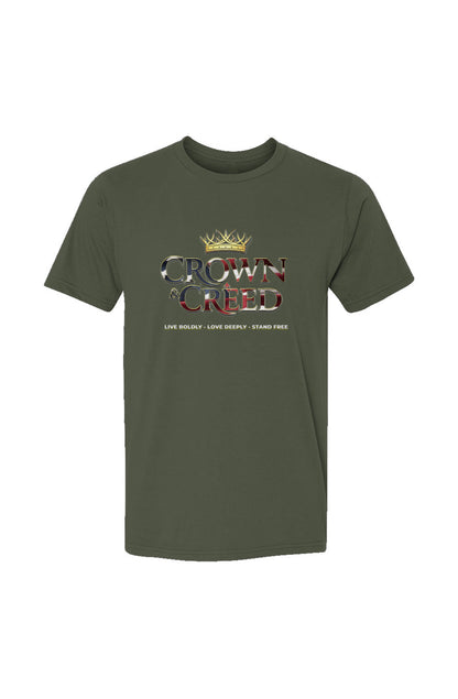 Crown and Creed Psalm 33:12 T-shirt - Black, Navy,
