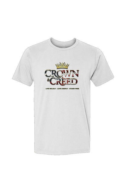 Crown and Creed Psalm 33:12 T-Shirt - White