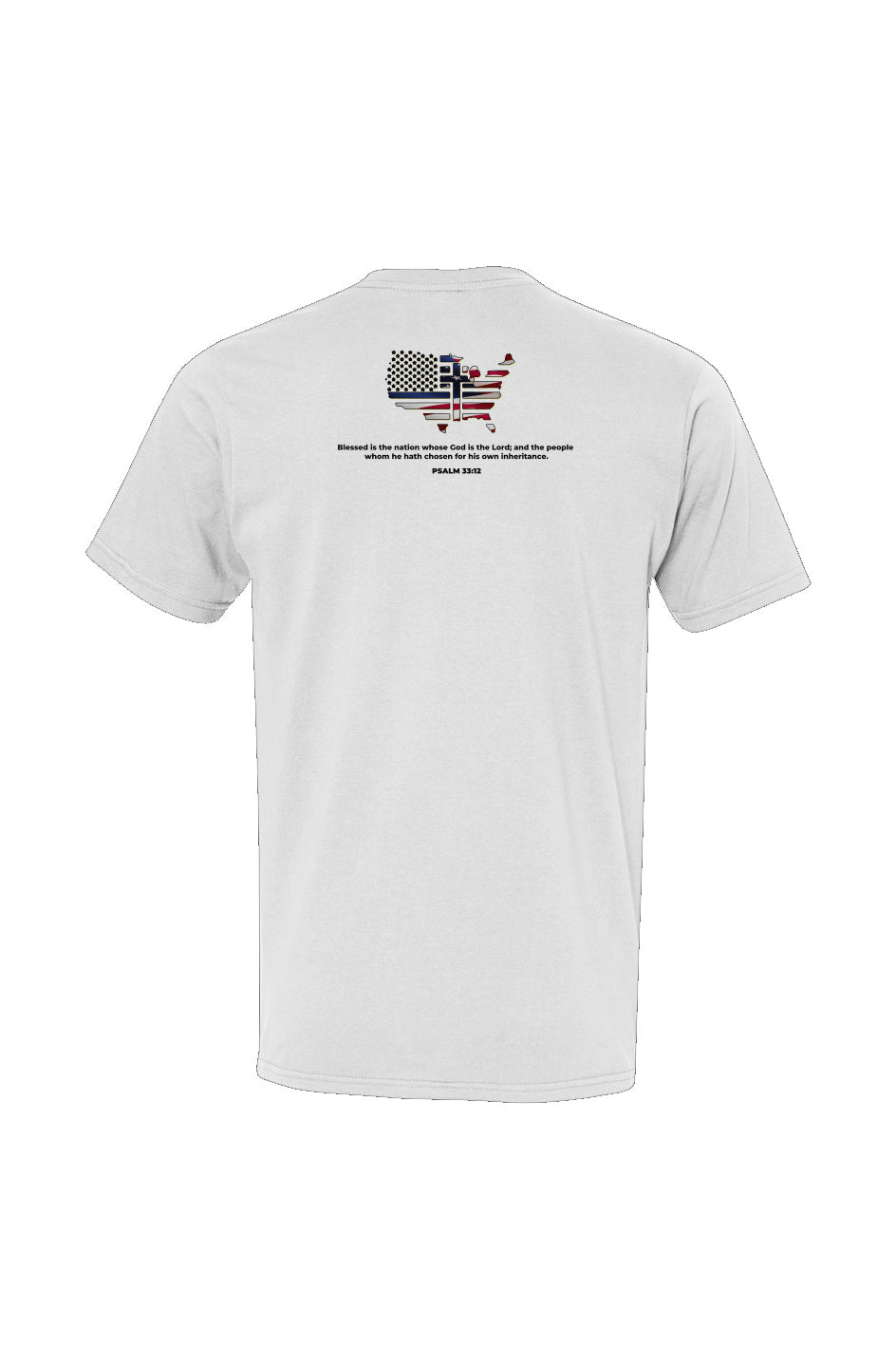 Crown and Creed Psalm 33:12 T-Shirt - White