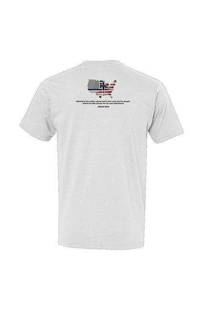 Crown and Creed Psalm 33:12 T-Shirt - White