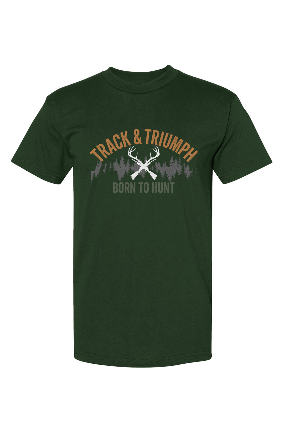 Crown and Creed Born To Hunt T-Shirt - Black, Forrest, and Army Green