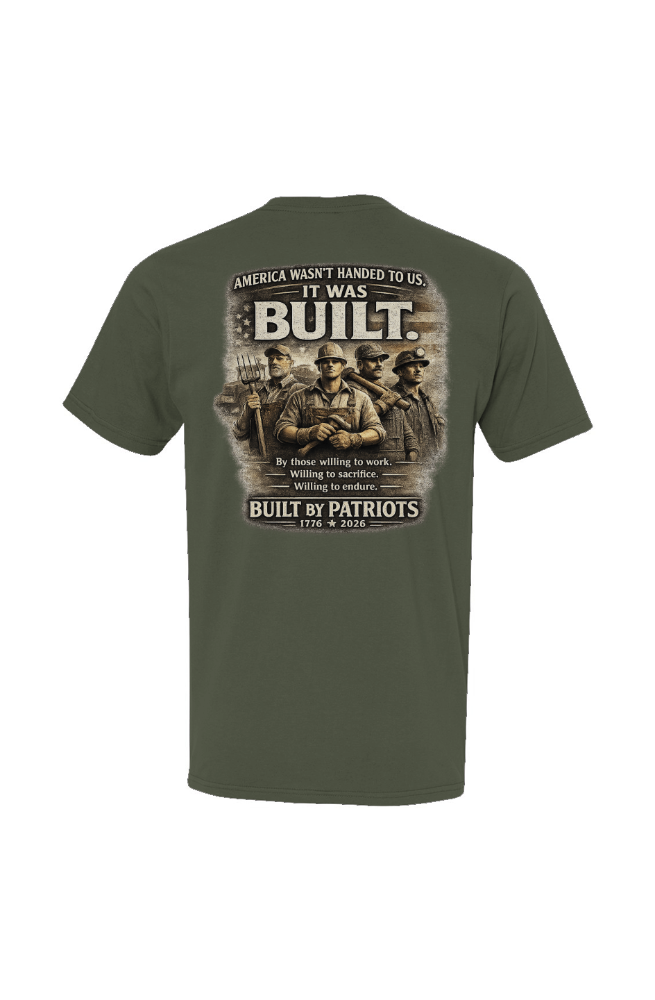 Crown and Creed Built By Patriots T-Shirt