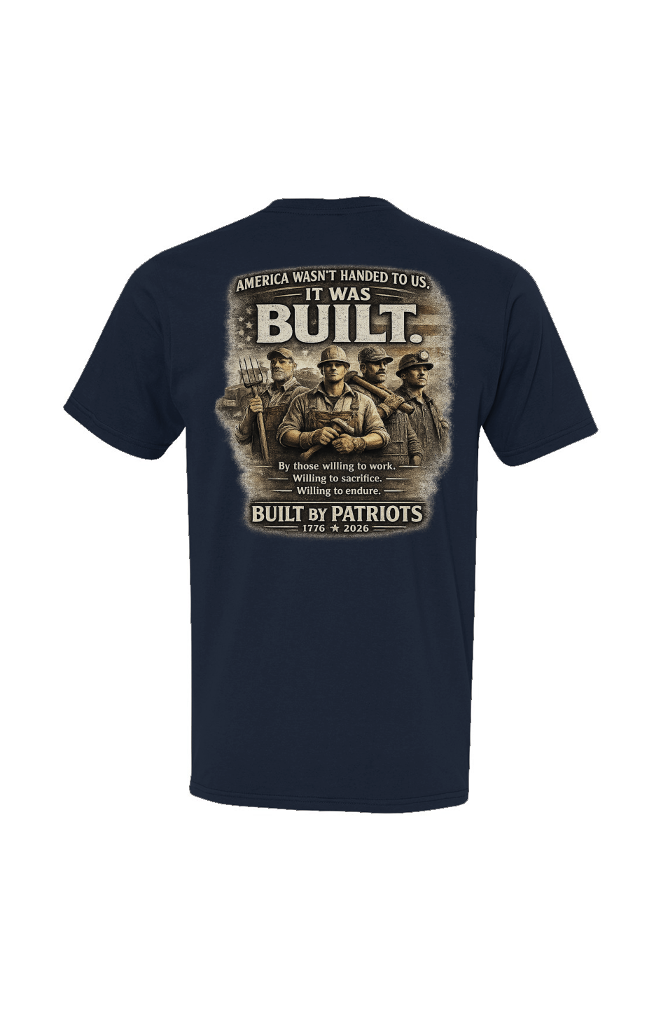 Crown and Creed Built By Patriots T-Shirt