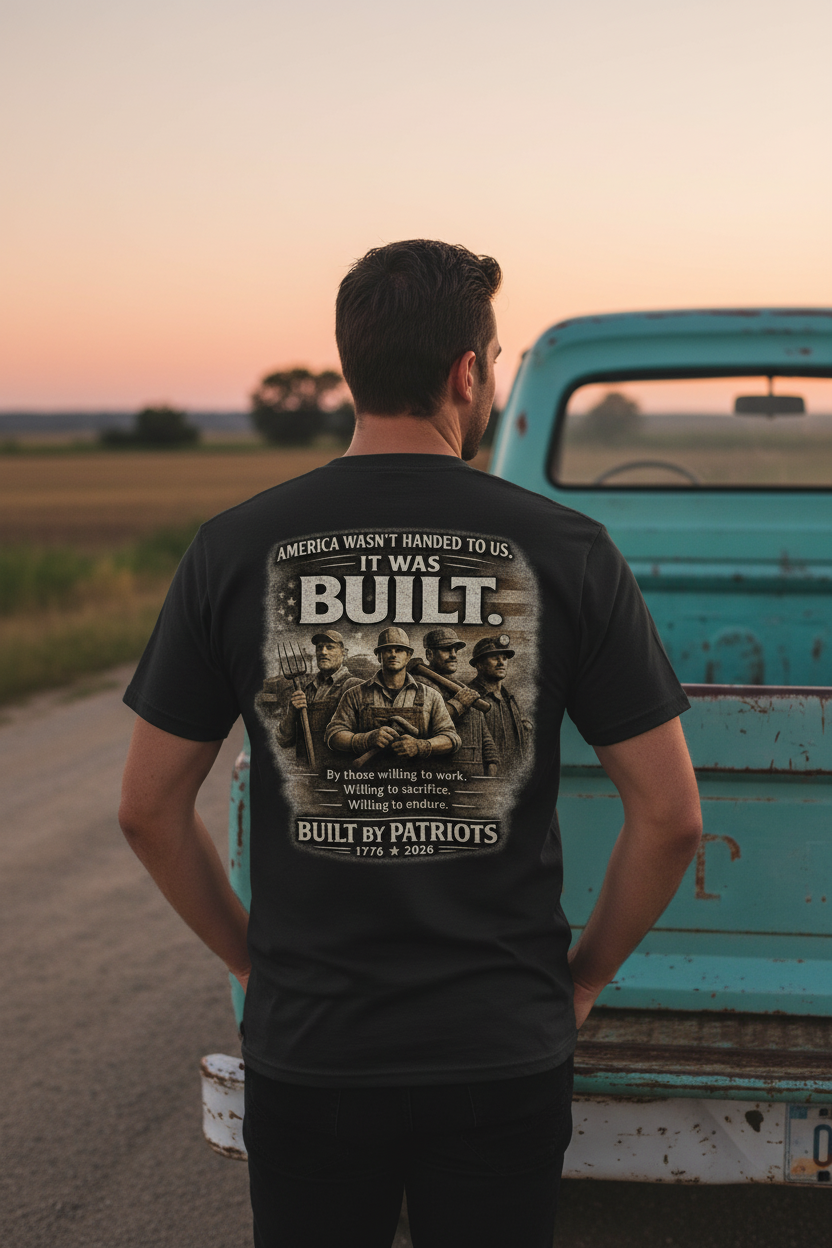 Crown and Creed Built By Patriots T-Shirt