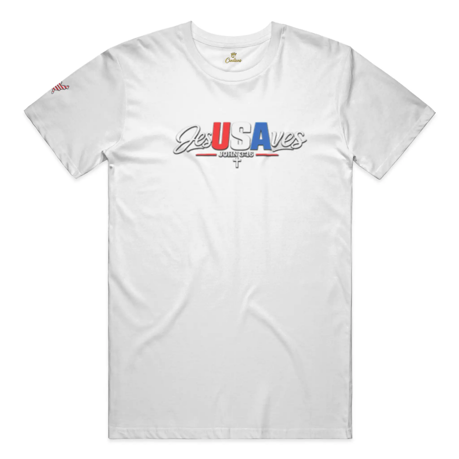 Crown and Creed JesUSAves T-Shirt - Black, Green, 