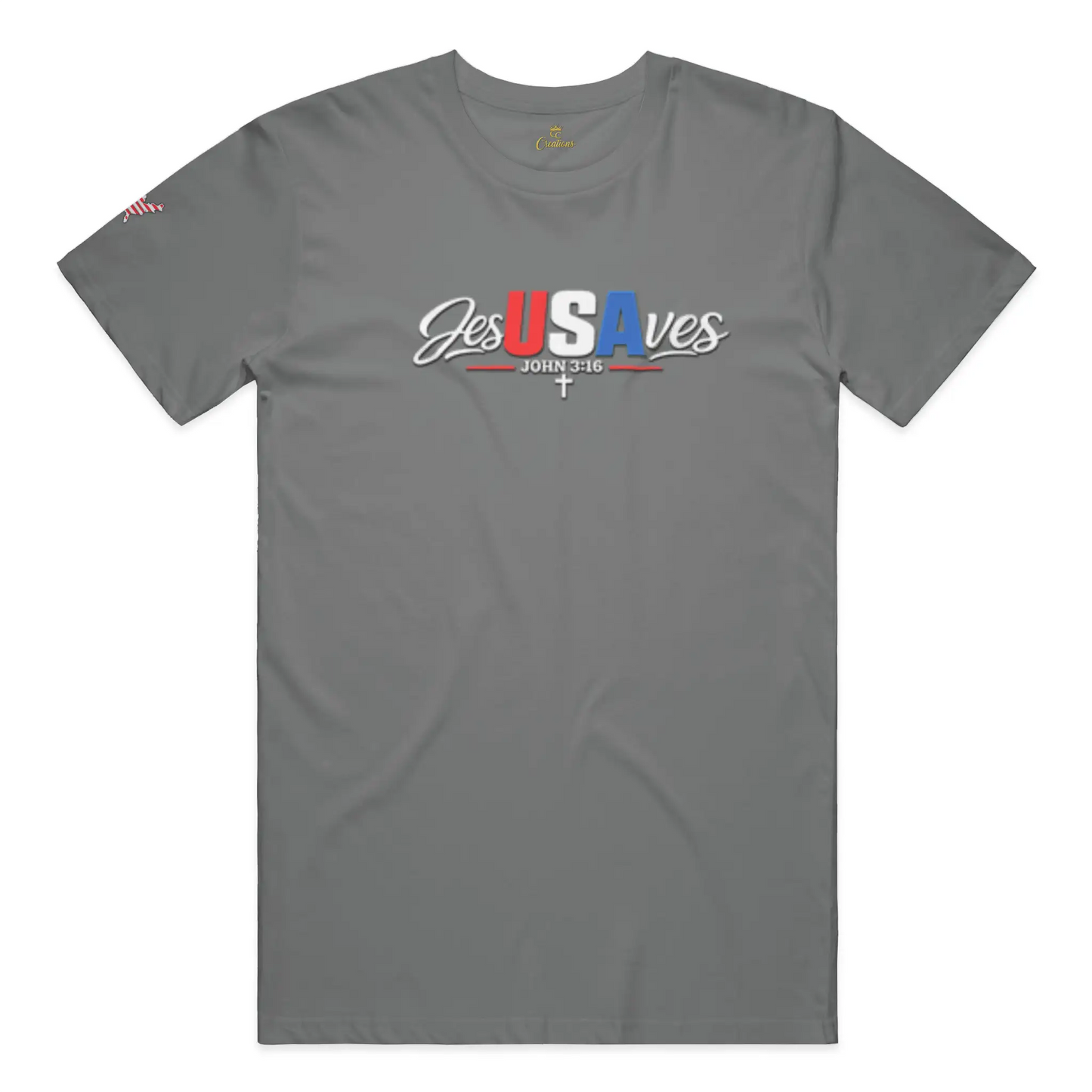 Crown and Creed JesUSAves T-Shirt - Black, Green, 