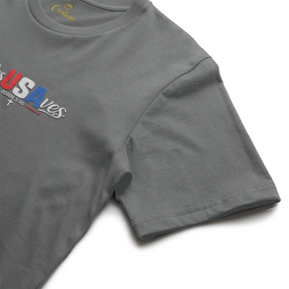 Crown and Creed JesUSAves T-Shirt - Black, Green, 