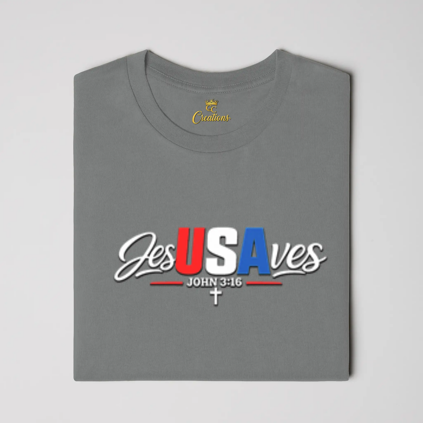 Crown and Creed JesUSAves T-Shirt - Black, Green, 