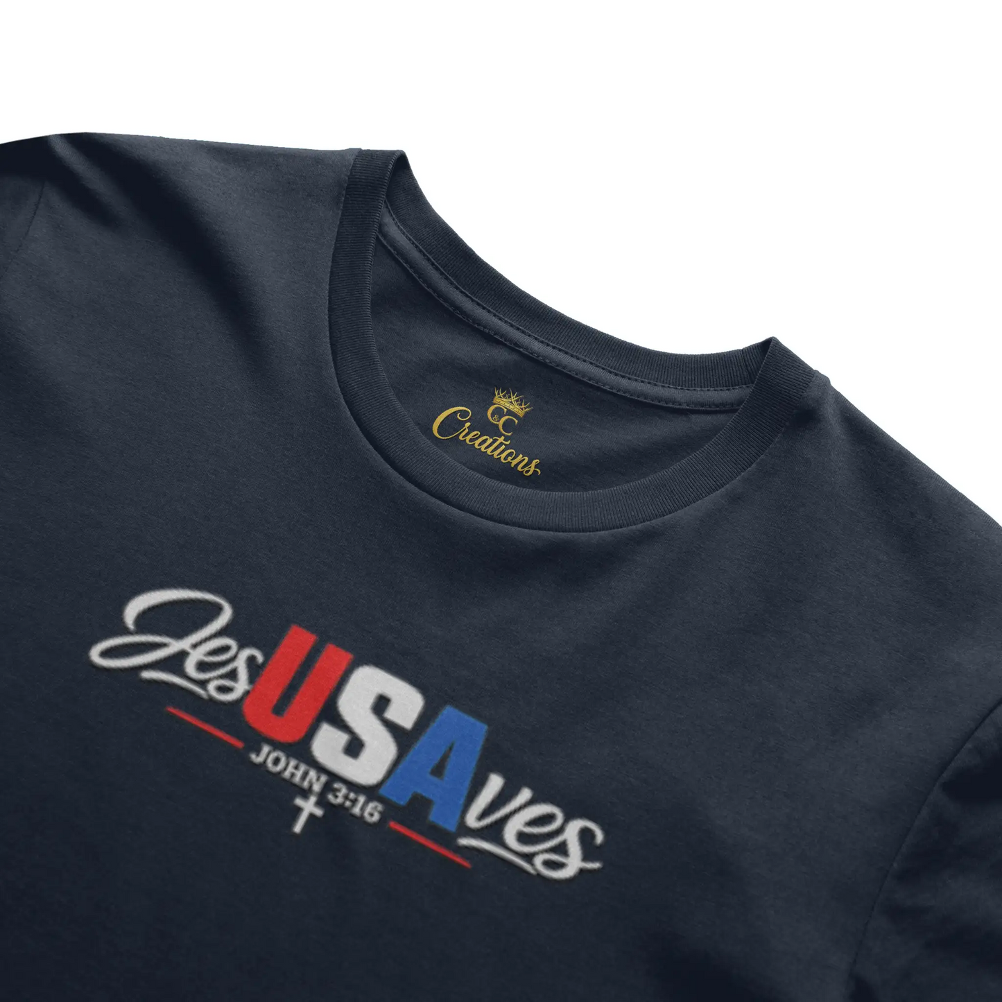 Crown and Creed JesUSAves T-Shirt - Black, Green, 