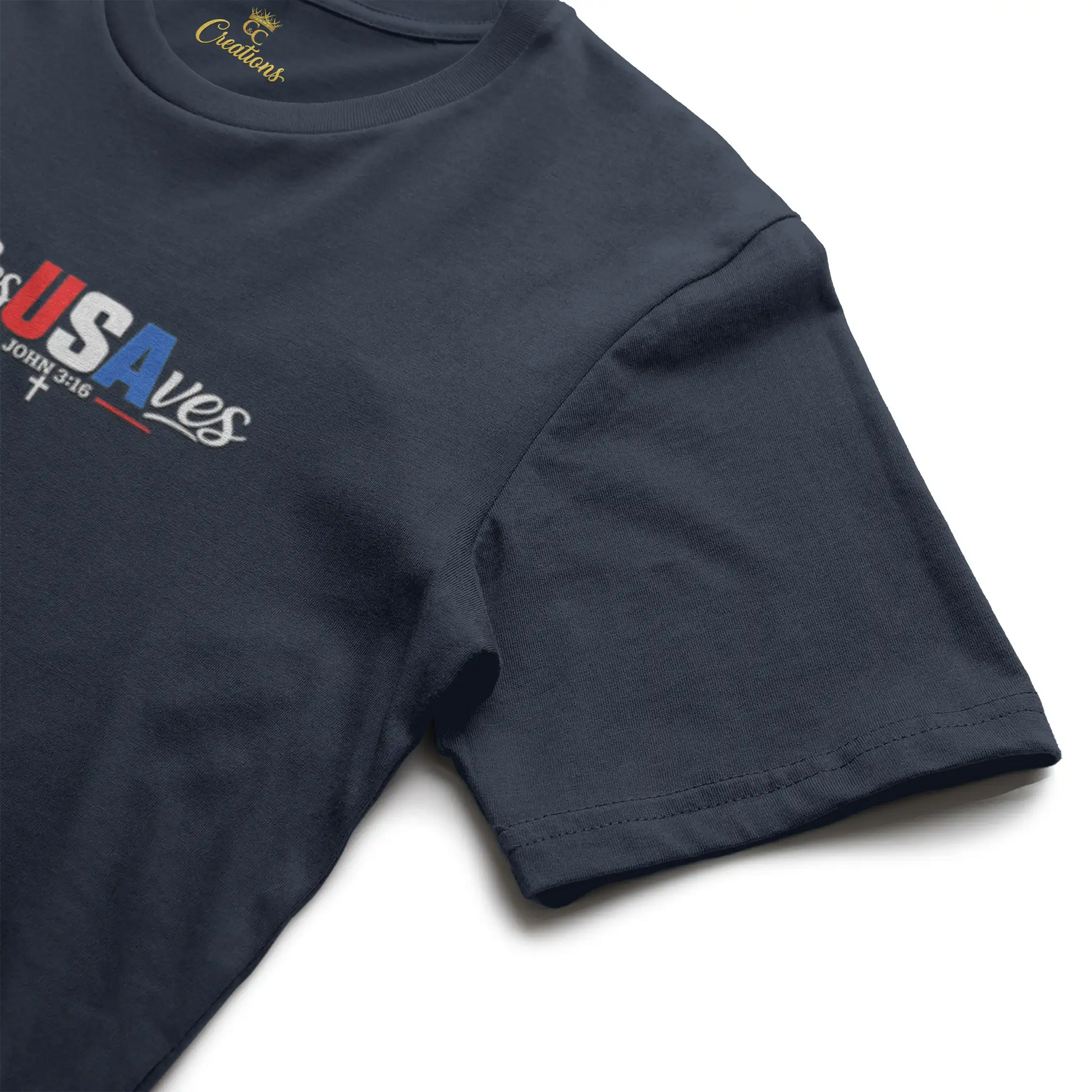 Crown and Creed JesUSAves T-Shirt - Black, Green, 