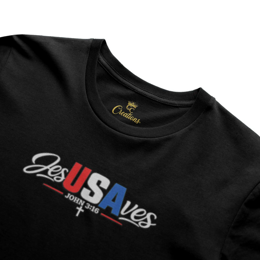 Crown and Creed JesUSAves T-Shirt - Black, Green, 