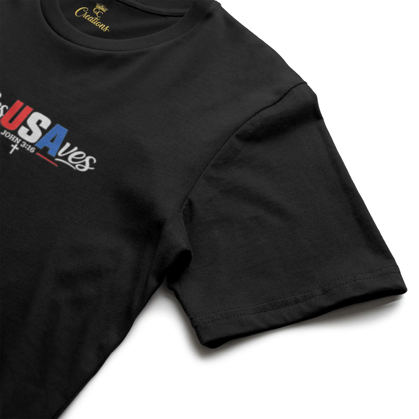 Crown and Creed JesUSAves T-Shirt - Black, Green, 