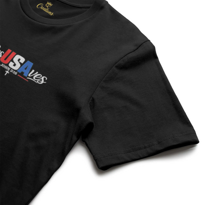 Crown and Creed JesUSAves T-Shirt - Black, Green, 