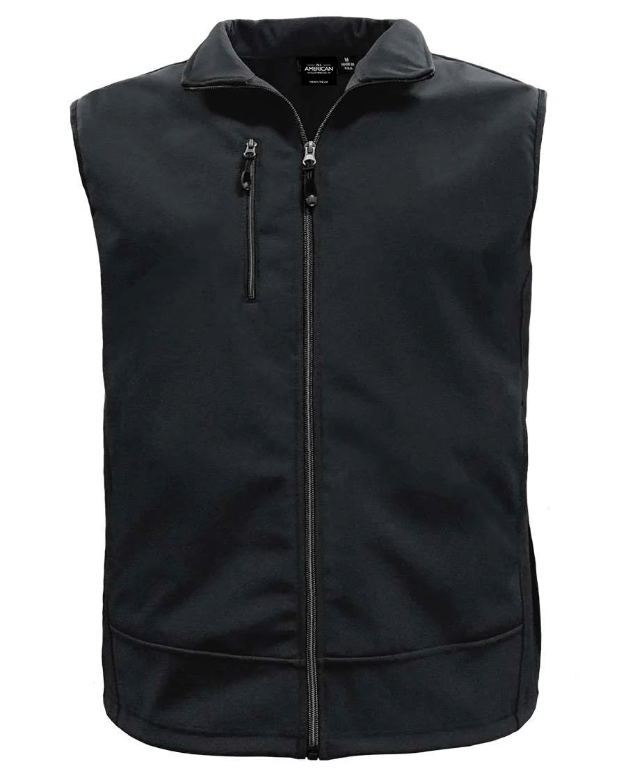 Men's 3 Layers Soft Shell Full Zip Vest
