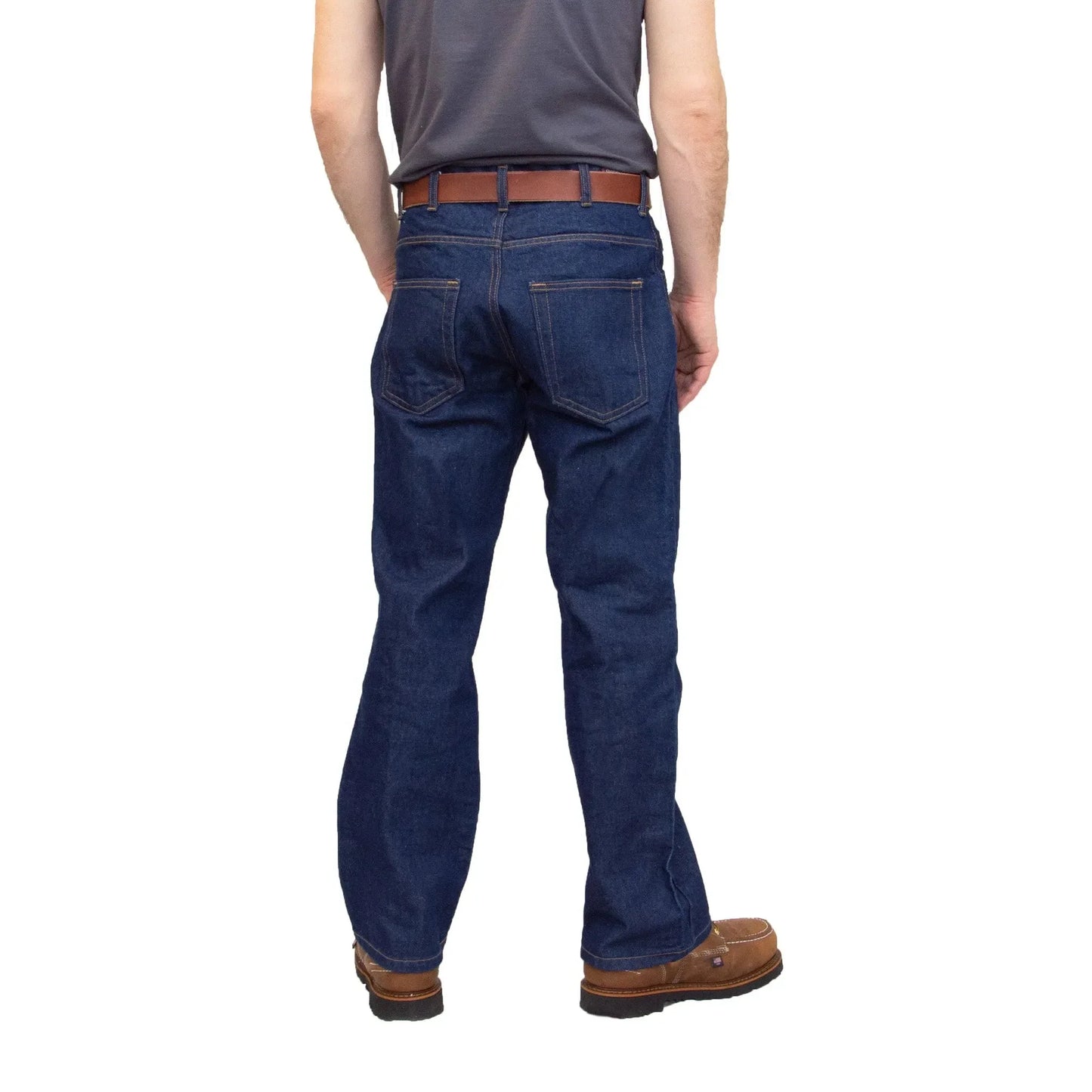 Men's Boot Cut Jean with Gusset - Dark Stonewash