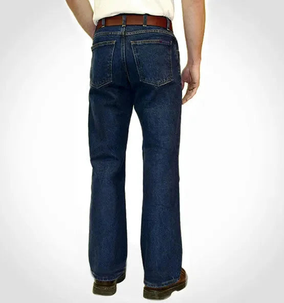 Men's Boot Cut Jean with Gusset - Dark Stonewash