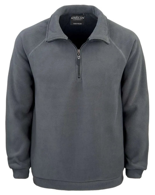 Men's 1/4 Zip Fleece Corduroy Pullover