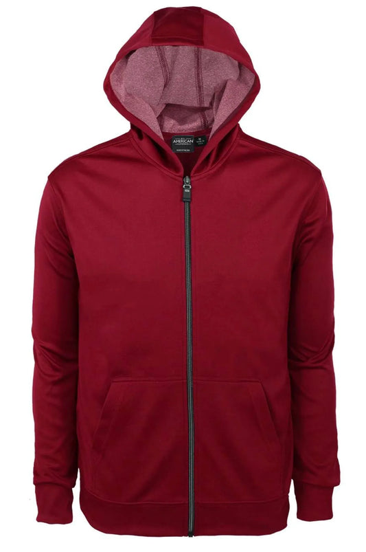Men's Bonded Interlock Full Zip Hooded Jacket