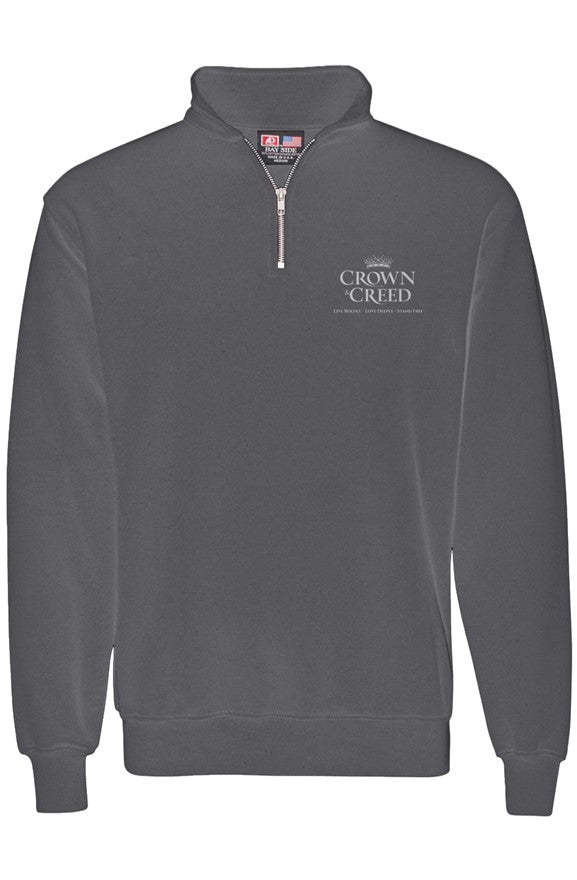 Crown and Creed USA Made Quarter Zip Pullover - Black