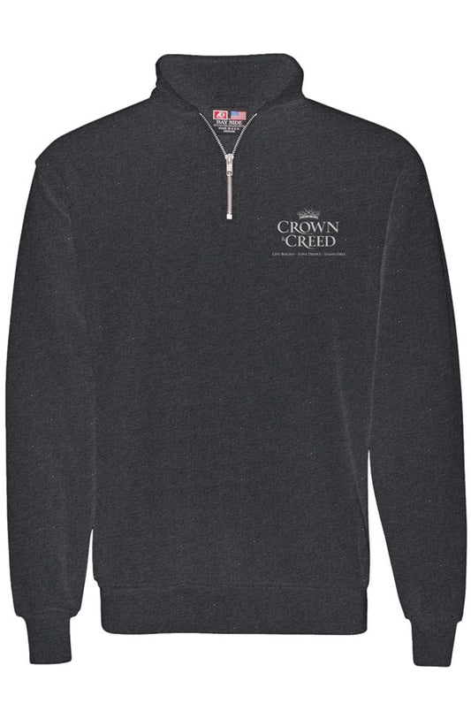 Crown and Creed USA Made Quarter Zip Pullover - Black