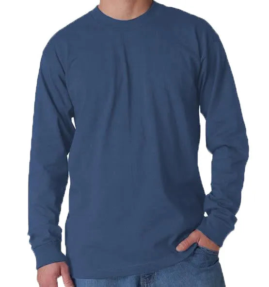 Long Sleeve Heavyweight 100% Cotton T-Shirt - Made in USA