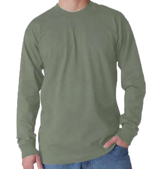 Long Sleeve Heavyweight 100% Cotton T-Shirt - Made in USA