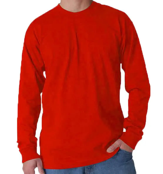 Long Sleeve Heavyweight 100% Cotton T-Shirt - Made in USA